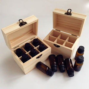 Boîte de rangement des huiles essentielles Organisateur d'affichage des huiles essentielles en bois Support pour bouteilles de 15 ml - Product Image 6