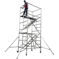 Échafaudage d'escalier en aluminium robuste pour la construction, échelle à marches, échafaudage d'occasion en aluminium