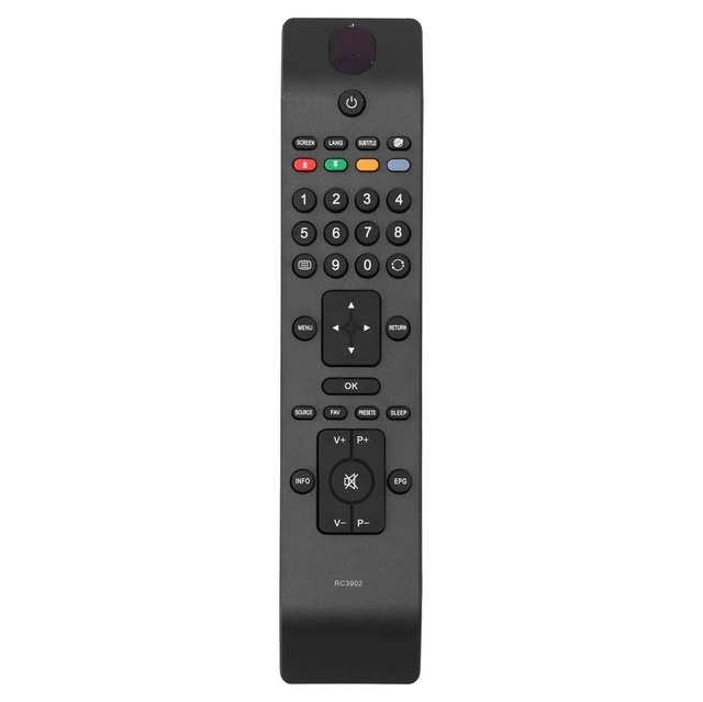 RC3902 Automatic Fixed Code Remote Control LED Touch Control for Smart TV Voice 4 Buttons AAA Battery 10m Range ABS Material
