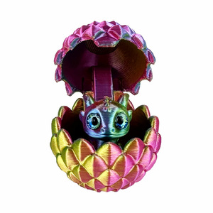 Produit transfrontalier à succès : Ensemble de figurines de dragon mignonnes en impression 3D, comprenant un œuf de dragon en résine, ornements de bureau et jouet cadeau - Product Image 6