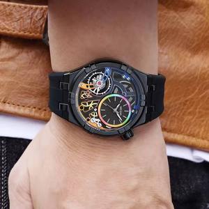 Montre à quartz Megir 8111G 8111 pour homme, mode, étanche, chronographe lumineux, cadran unique, bracelet en silicone, montre-bracelet de luxe pour homme - Product Image 5