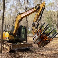 Transplanteur d'arbres robuste, accessoire hydraulique pour excavatrice, pelle à arbres de qualité industrielle, homologué CE, machine de creusement pour pépinière