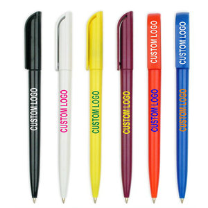 Bolígrafo barato con logotipo de Slim Twist Hotel Bank, bolígrafo con acabado de color sólido escarchado - Product Image 6