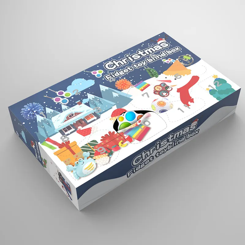 2022 Beliebte Mystery Blind Box Weihnachts geschenk verpackung Calendario Caja De Adviento für Spielzeug