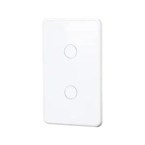 1/2/3/4gang Us Type Wireless Wifi Smart Wall Touch Switch Tempered Glass Panel Wifi Smart Home Voice Light Alexa Switch