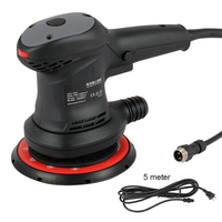 Lijadora Orbital Aleatoria Eléctrica Industrial de 400W y 6 Pulgadas con Velocidad Variable, Almohadilla de Gancho y Bucle, Óxido de Aluminio Cerámico, 220V, Sin Polvo