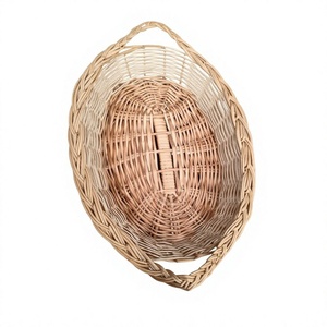 Handcrafted Classic Bamboo Cane Gift Hamper <b>Basket</b> Natural Crafts <b>Flowers</b> Bookie Bucket Circular Lightweight Floor Gifting Home - Product Image 2