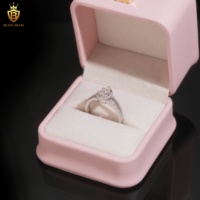 Bague de fiançailles en moissanite halo poire 1CT 5*8mm, bague en argent S925, bande fendue, couleur D, VVS, certifiée GRA, pour femmes