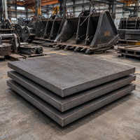 Plaque d'acier au carbone à épaisseur moyenne laminée à chaud ASTM A36 SS400 Q235 Q345, taille personnalisée pour les machines de construction