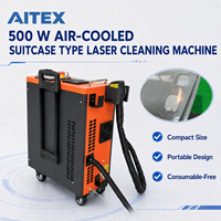 Machine de nettoyage au laser pulsé portable 500W, refroidie par air, machine de nettoyage au laser industrielle pour l'élimination de la rouille des métaux AL-FL-C500