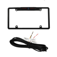 Caméra de recul de plaque d'immatriculation américaine pour véhicules vue arrière avant sans fil avec capteur de stationnement étanche pour une utilisation en voiture