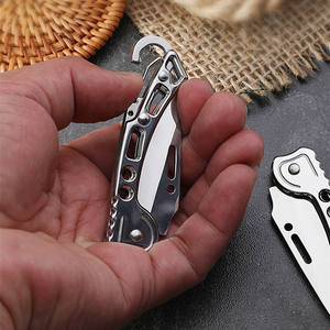 Navaja Plegable de Bolsillo EDC de Acero Inoxidable al por Mayor con Mosquetón para Llavero, para Campamento al Aire Libre, Personalizable OEM - Product Image 2