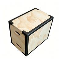 Caja Pliométrica de Madera con Borde Seguro, Anti-lesiones, 3 en 1, con Bordes de Goma Suave para Crossfit, HIIT y Entrenamiento en Gimnasio