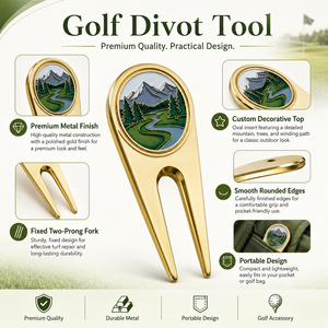 Set de Regalo de Golf Personalizado al por Mayor con Diseño de Nudo <span class=keywords><strong>Celta</strong></span> Irlandés Triquetra: Herramienta para Divots, Marcador de Pelota, Clip para Gorra y Etiqueta de Cuero para Bolsa, con Caja de Regalo - Product Image 4
