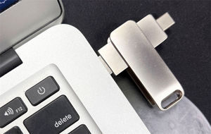 Flash Drive OEM Grosir 64GB 32GB <span class=keywords><strong>2</strong></span>-in-1 Tipe-C USB 3.0 OTG Dual Interface Putar untuk Smartphone dan PC - Product Image 3