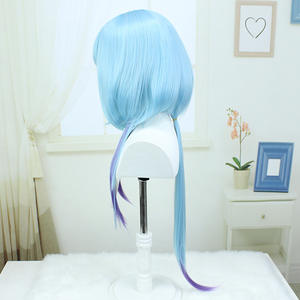 Peluca de Cosplay de Shuiyue, Nueva Operadora de Arknights, Degradado Azul y Morado, Cabello Corto y Largo, Fibra de Alta <span class=keywords><strong>Temperatura</strong></span>, Estilo de Cabello Completo - Product Image 3