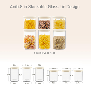 Home Kitchen Bulk Food Storage Airtight <b>Clear</b> Glass <b>Containers</b> Multisize Set Glass Vessels for Different Volume Borosilicate Lid - Product Image 2