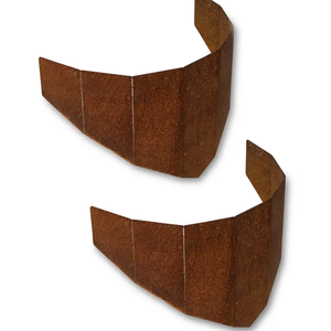 Pots de fleurs d'extérieur en acier corten rouillé pour mur de soutènement en acier corten Pot de fleurs à flanc de colline Bordure de jardin - Product Image 1