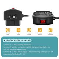 Câble d'alimentation OBD-II vers Micro USB Type C - Adaptateur de chargeur de port de diagnostic automobile pour caméras embarquées, scanners et appareils Android