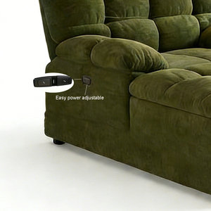 Canapé-lit de sol multifonctionnel en chenille réglable avec support de téléphone, chaise longue inclinable pour jeux, lecture et siestes – Style traditionnel - Product Image 6