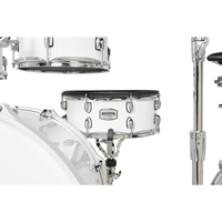 PEAKDRUM 5-Piece Electronic Drum Set, White/Clear Wood Shell Electronic Drum Kit with USB MIDI for Live & Studio