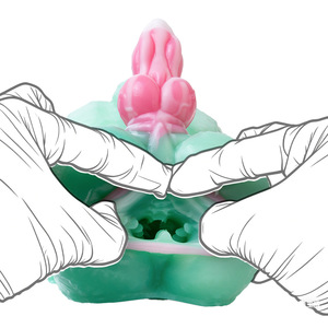 Masturbateur masculin en silicone souple et réaliste, en forme de fesses volumineuses, type 'Airplane Cup', pour l'entraînement du pénis, avec moule inversé, motif Monstre Fantastique - Product Image 6
