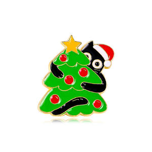 Personalizzato di natale Pin nero <span class=keywords><strong>Cat</strong></span> smalto distintivi Professionnel metallo emblema Anime per animali domestici bottone cappello di metallo per tappi - Product Image 4
