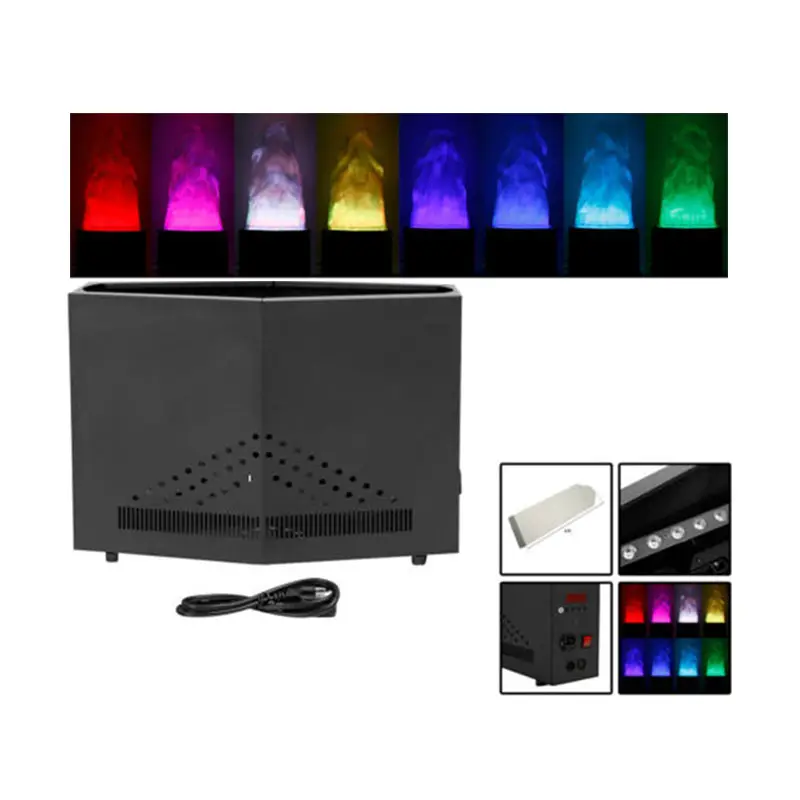 Led Fire Effect Stage Light Full Color Silk Flame Machine Disco Wireless Special Effect Lights 1.8m DMX RGB Colorful Fire Lamp