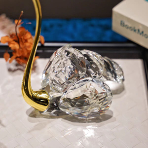 High-Grade K9 Crystal Swan Ornament for Wedding Birthday or Home Decor Laser Engraved Glass Souvenir with <strong>Love</strong> Theme - Product Image 6