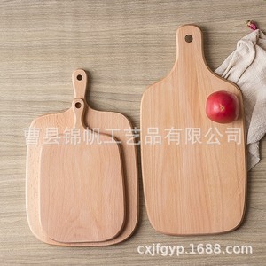 Tabla de cortar de madera maciza Jinfan, color natural, rectangular, para servir alimentos en la cocina - Product Image 3