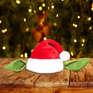Шапка Санта Клауса из нетканого материала, Рождественская шапка, Плюшевые рождественские украшения, рождественские шапки для детей