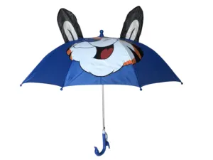 Manuelle offene gerade Stick Regenschirm J Griff billige Fiberglas benutzer definierte 3D-Tiere drucken Kind Kinder Cartoon Tier Regenschirm