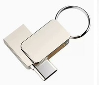 Clé USB-C 2-en-1 de haute qualité 128 Go en métal, lecteur flash 3.1 OTG Type-C pour téléphones Android intelligents