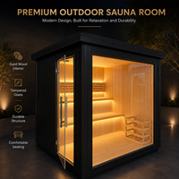 Ruang Sauna Kayu Inframerah Ukuran Kustom OEM untuk Spa Rumah Tangga, Salon, dan Berbagai Penggunaan Komersial Luas