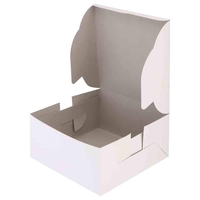 Boîtes à gâteaux jetables, contenants à gâteaux pour desserts, cupcakes, boîte à pâtisserie blanche haute personnalisée avec fenêtre, boîtes à pâtisserie