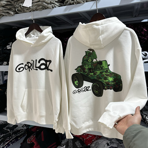 2026 di lusso leggero nuova Gorillaz Street King <span class=keywords><strong>Rock</strong></span> <span class=keywords><strong>Band</strong></span> 20 ° anniversario copertina retrò felpa con cappuccio Casual Versatile - Product Image 2