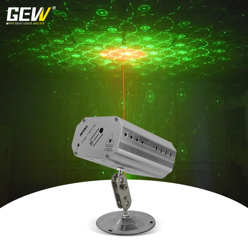 GEVV Disco DJ Home Party Indoor Light Mini 24 in1 24 modelli RG Laser Effect Light