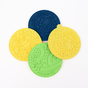 Eco-friendly Non Slip 5.5in Wide <b>Dog</b> Bowl Lick <b>Mat</b> Silicone Slow Feeder Bowl <b>Dogs</b> Insert With Octopus Suction Cups - Product Image 1