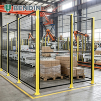 Pagar Pengaman Robot Baja Karbon Rendah dengan Ukuran Panel Kustom untuk Area Keamanan Mesin CNC dan Tata Letak Pengamanan Mesin yang Fleksibel