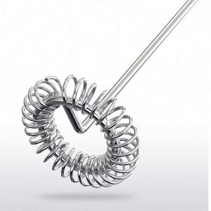 Mousseur à lait et batteur à œufs électrique en acier inoxydable au design moderne, écologique, pour gâteaux et café - Product Image 6
