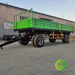 Remolque Agrícola Verde con Ruedas Dobles y Paneles Laterales para Uso Agrícola, Remolque para Tractor de Granja Pequeña - Product Image 4