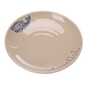 Assiette ronde profonde en mélamine imitation porcelaine A5, assiette en plastique, assiette pour riz/Hot Pot, assiette à accompagnement pour hôtel et restaurant - Product Image 1
