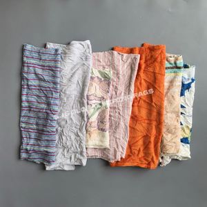 Trapos de algodón de colores reutilizados de súper adsorción, paños de algodón para uso industrial, trapos de toalla de colores para limpieza - Product Image 1