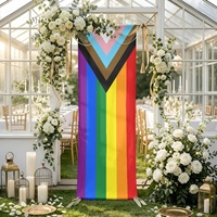 Toile de fond personnalisée motif arc-en-ciel gay avec impression de progrès, idéale pour la photographie en studio, la mise en scène de fêtes et les événements cérémoniels