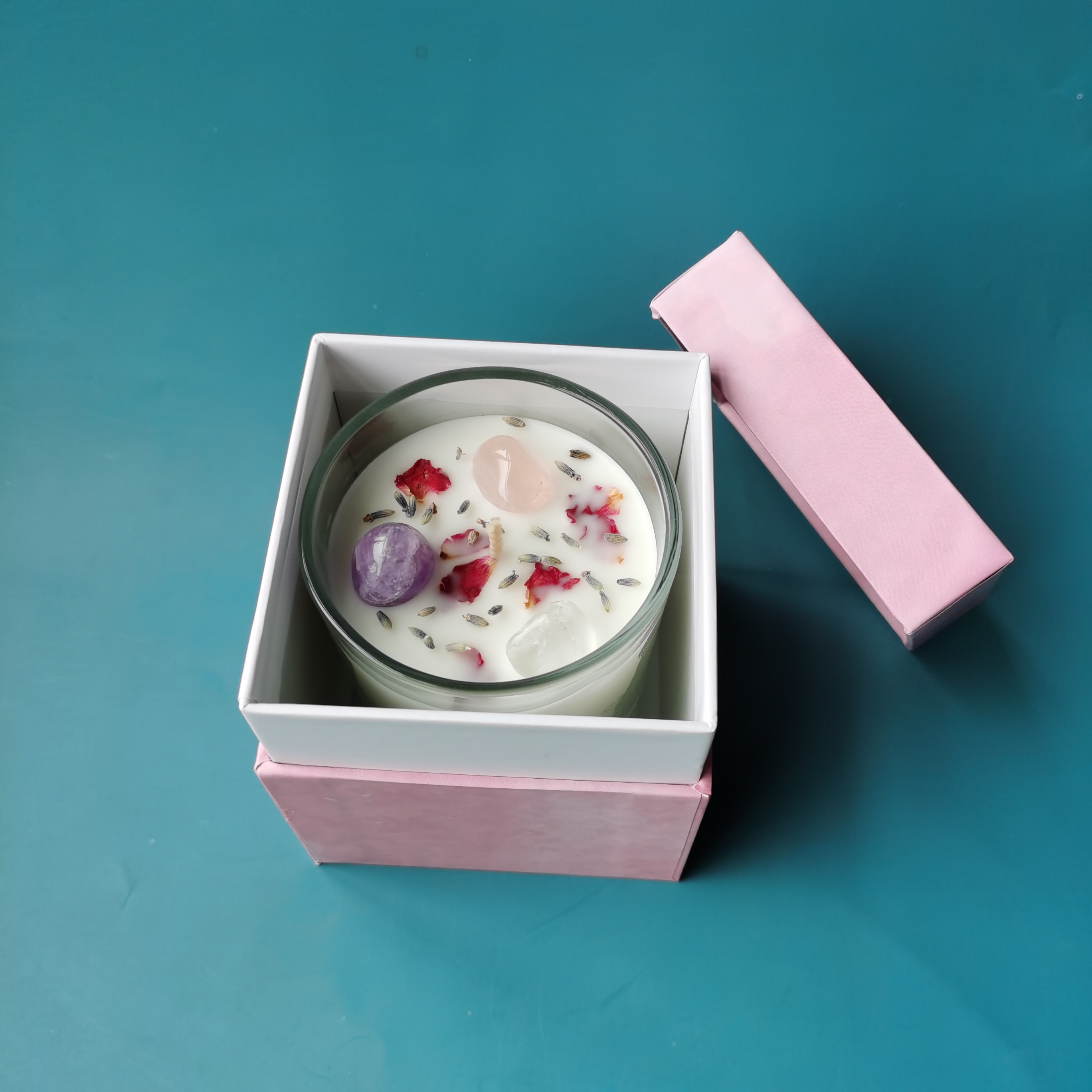 Классические сушеные цветы, деревянный фитиль, набор свечей, ароматические свечи