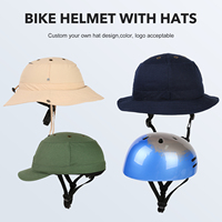 Casco transpirable para hombre y mujer al aire libre, casco para bicicleta de carretera con sombrero