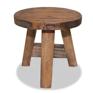 Reclaimed Wood Stool Vintage Wood Short Chair Stool