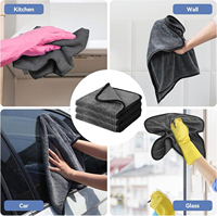 Serviette ultra-épaisse personnalisée 1600 g/m² 50x70 cm, double face, ourlet à boucle, haute absorption, sans danger pour la peinture, pour l'entretien automobile
