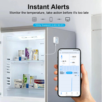 Nouveau capteur intelligent de température et d'humidité Tuya WiFi avec sonde, thermomètre numérique et hygromètre, détecte les données T&H du réfrigérateur