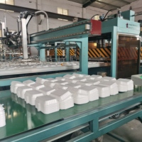 Mesin Pembuat Piring Busa Otomatis Penuh Mesin Pembuat Nampan Makanan Busa Kecepatan Tinggi Harga Rendah Mesin Pembuat Piring Termocol Busa Sekali Pakai PS